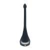 Remote Control Vibrating Silicone Tri O Cockring with Prostate Stimulator - Black